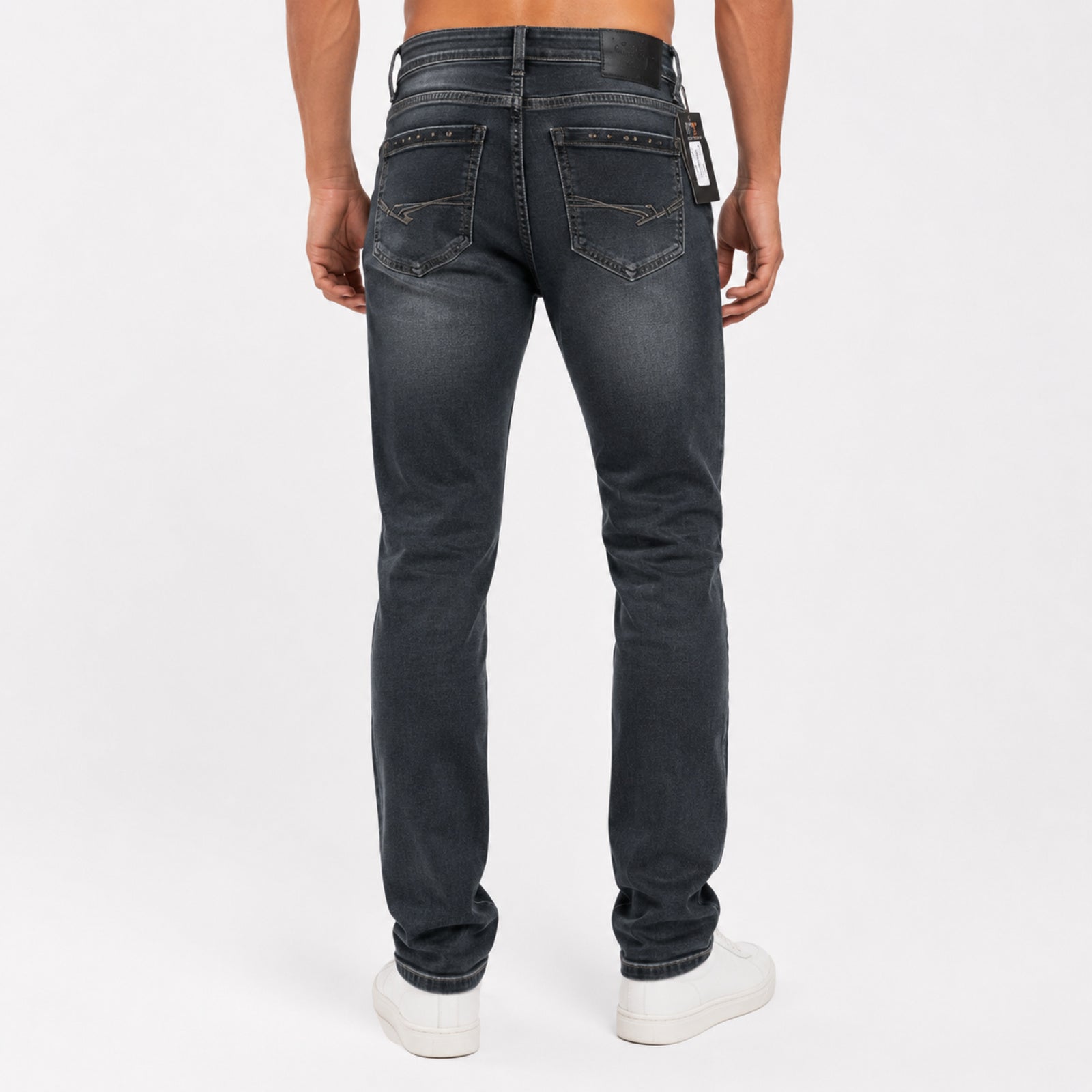 Men's Classic Dark Indigo Slim Fit Jeans-3
