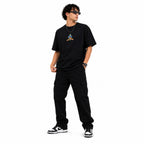 Men's Oversized Graphic Back Print Cotton T-Shirt-3