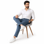 Men's Azure Edge Slim Fit Formal Trousers-1