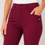 Women's Sleek Hot Pink Tailored Formal Executive Trousers-2