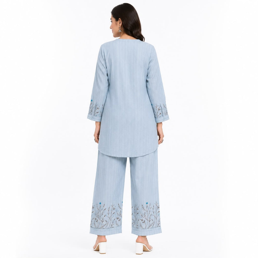 Women's Embroidered Kurta Pant Co-Ord Set-4