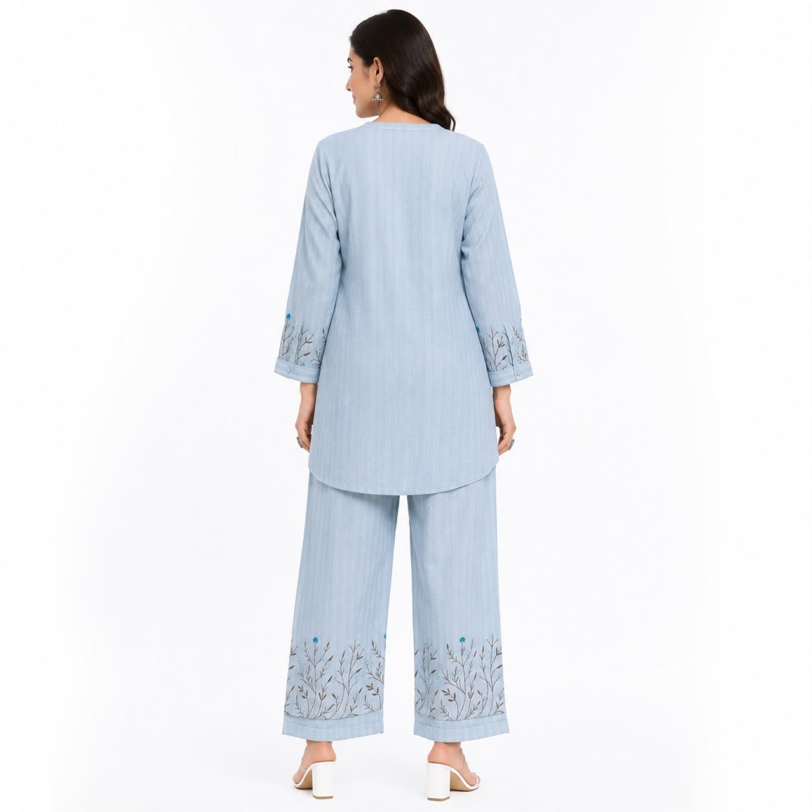 Women's Embroidered Kurta Pant Co-Ord Set-4