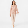 Women's Golden Sequin Embellished Full Sleeve Party Top-1