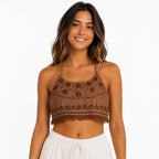 Women's Desert Muse Boho Fringe Crop Top-1