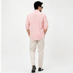 Men's Soft Blush Pink Smart Casual Shirt-3