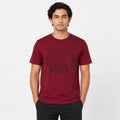 Men's Maroon Graphic Print Crew Neck T-Shirt-1