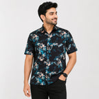Men's Midnight Floral Print Casual Shirt-1