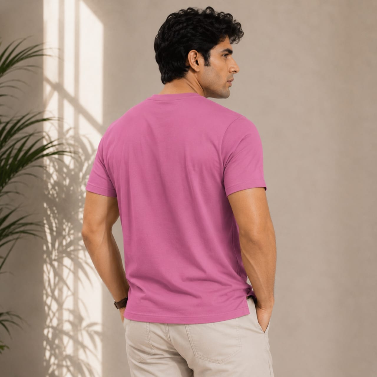 Men's Rosewood Typography Graphic Casual T-Shirt-1