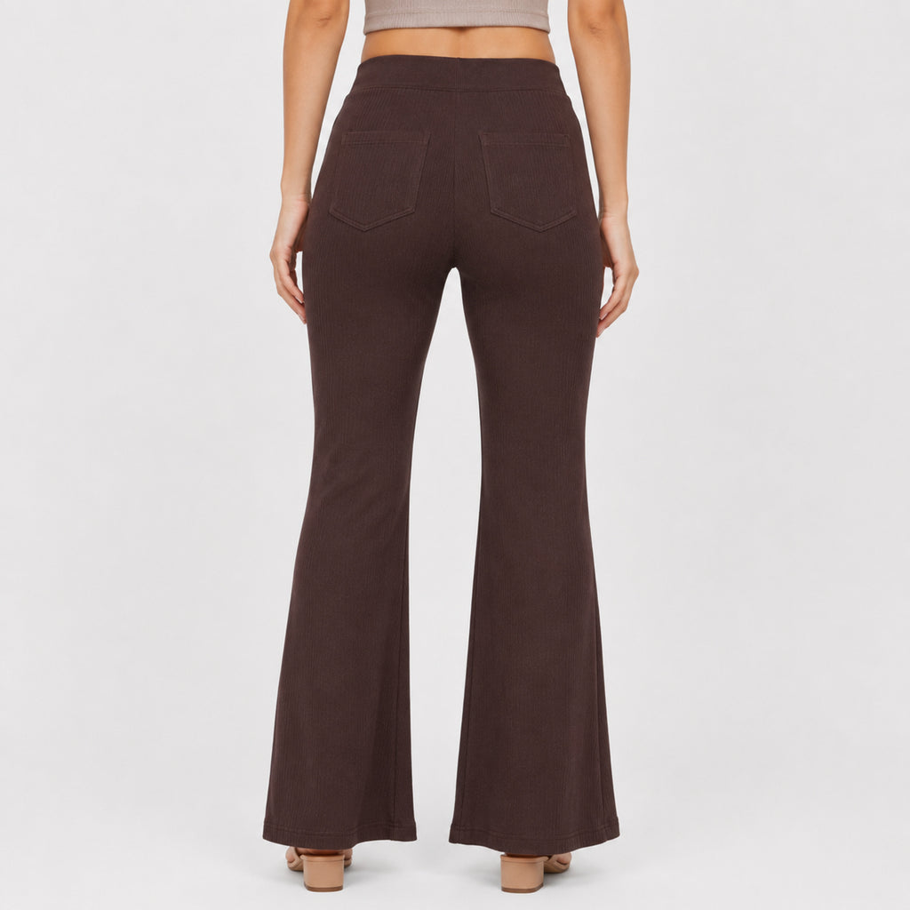 Women's Cocoa Luxe Flared Palazzo Pants-3