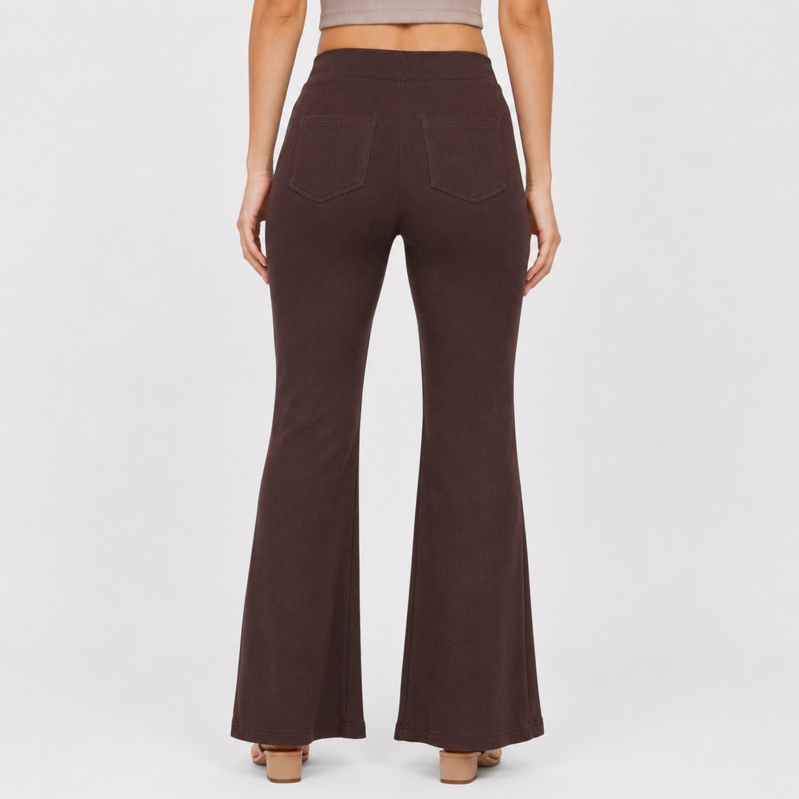 Women's Cocoa Luxe Flared Palazzo Pants-3