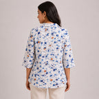 Women's Vibrant Abstract Speckled Flare Tunic Top-4