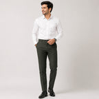 Men's Royal Olive Tailored Premium Formal Trousers-1