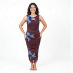 Midnight Bloom Bodycon Midi Dress-1