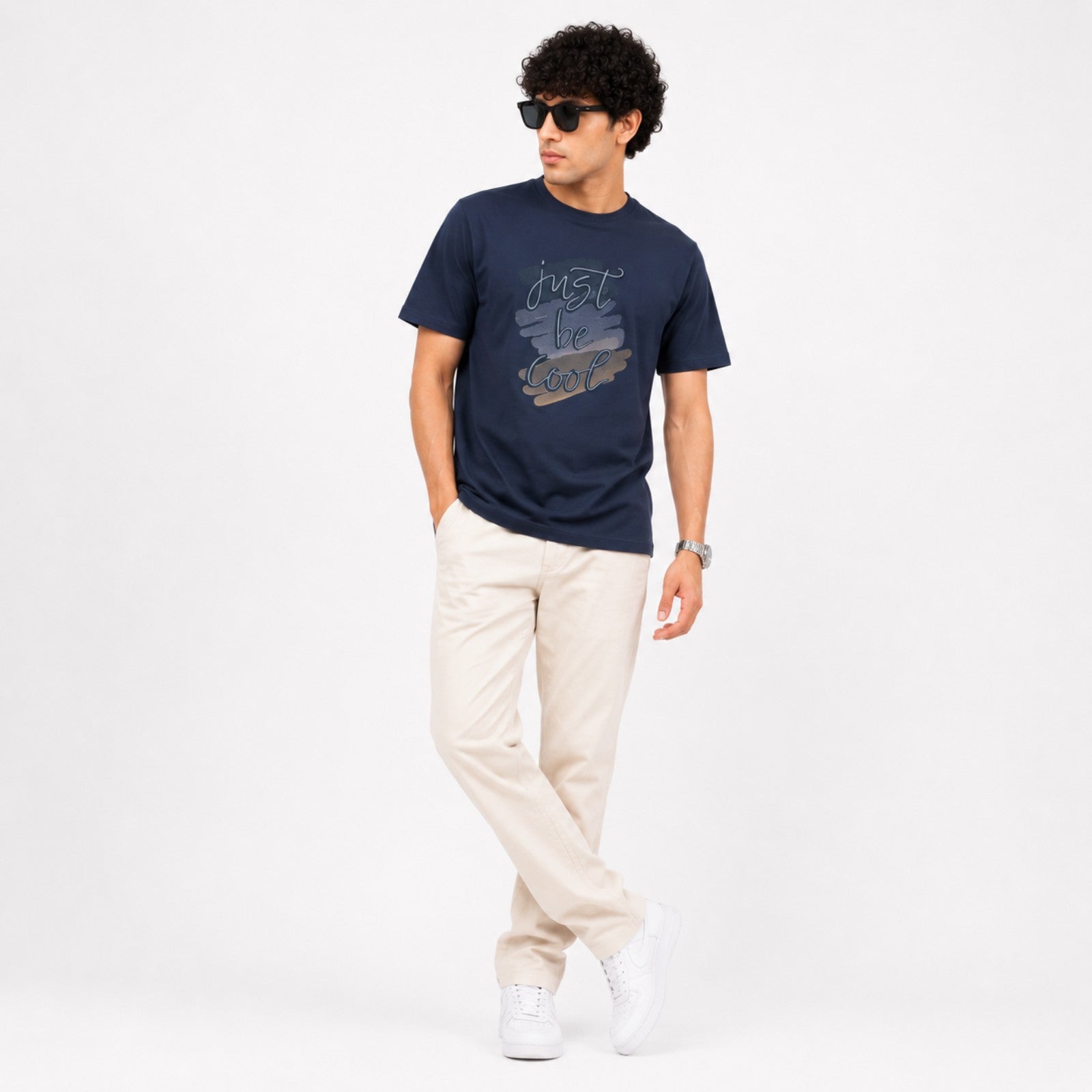 Men's Printed Cotton Casual T-Shirt-4