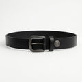 Women’s Elegant Premium Black Genuine Leather Belt with Statement Gold-Tone Buckle-1