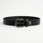 Women’s Elegant Premium Black Genuine Leather Belt with Statement Gold-Tone Buckle-1