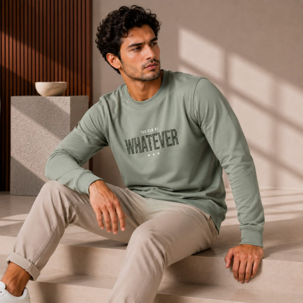 Men's Sage Mist Statement Graphic Sweatshirt-3