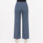Women's Dusky Teal Elegance Trousers-4