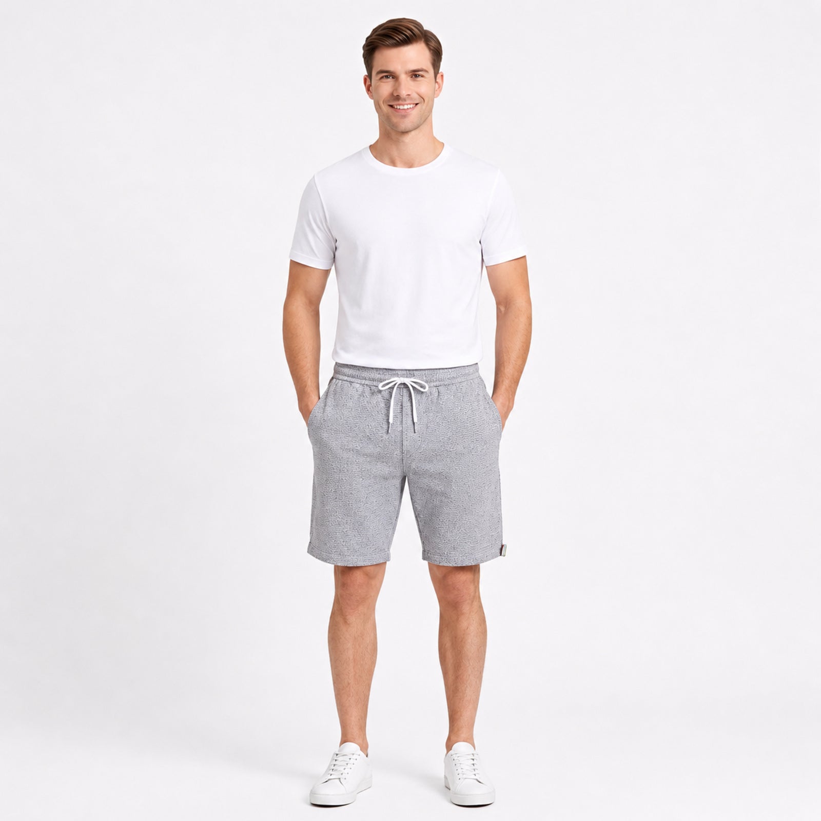 Grey Comfort Drawstring Shorts-1