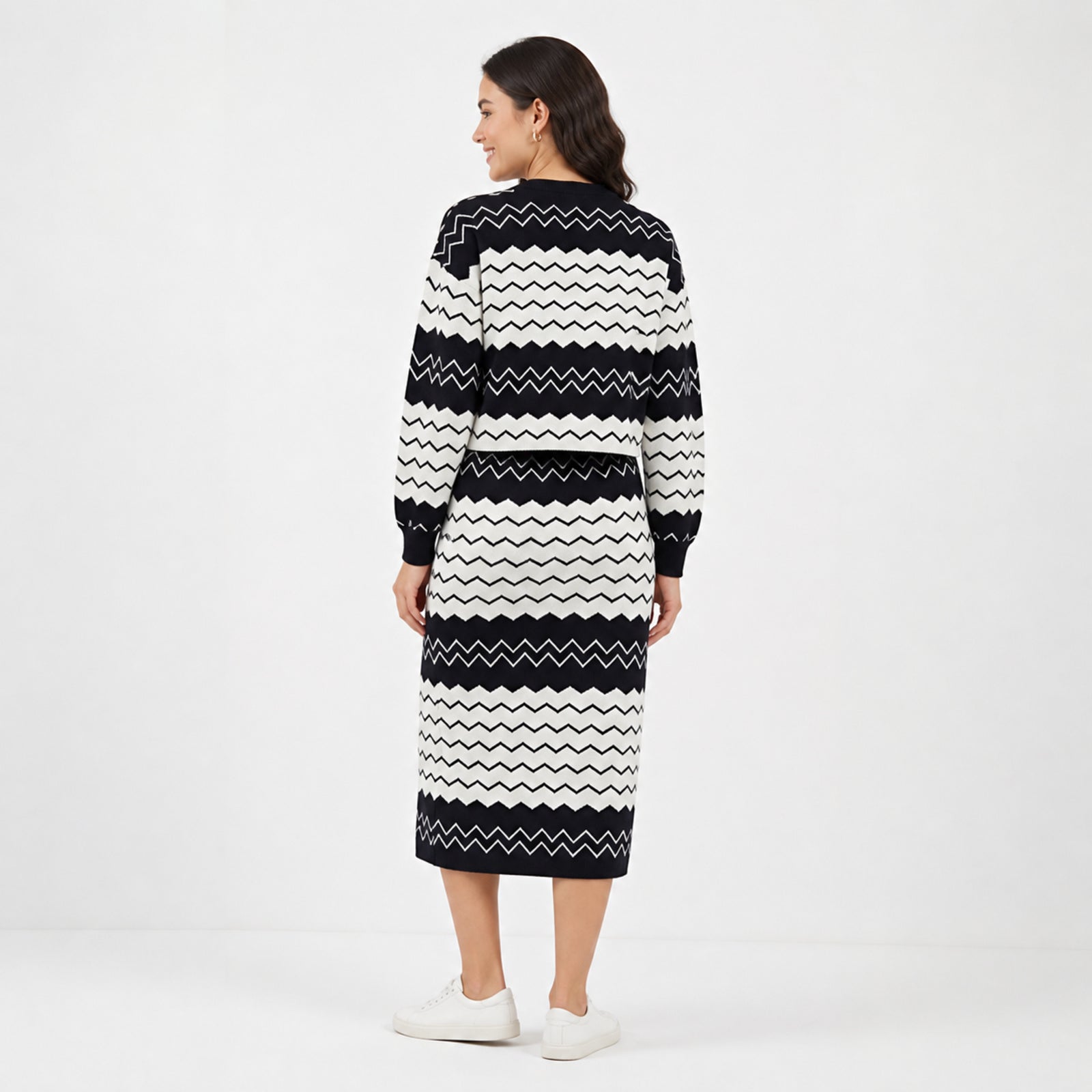 Monochrome Zigzag Co-ord Set-2