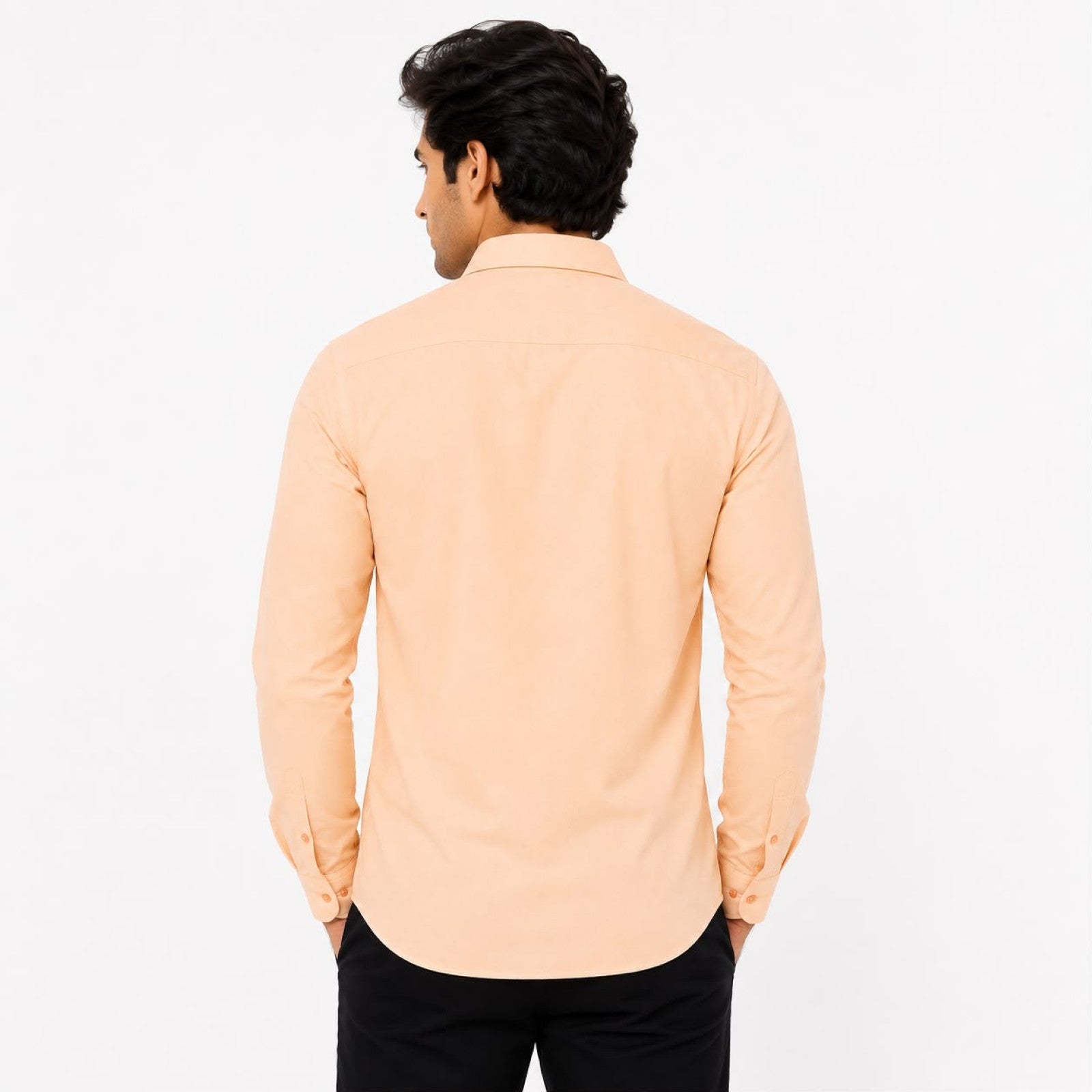 Men's Sunset Peach Essential Formal Shirt-4