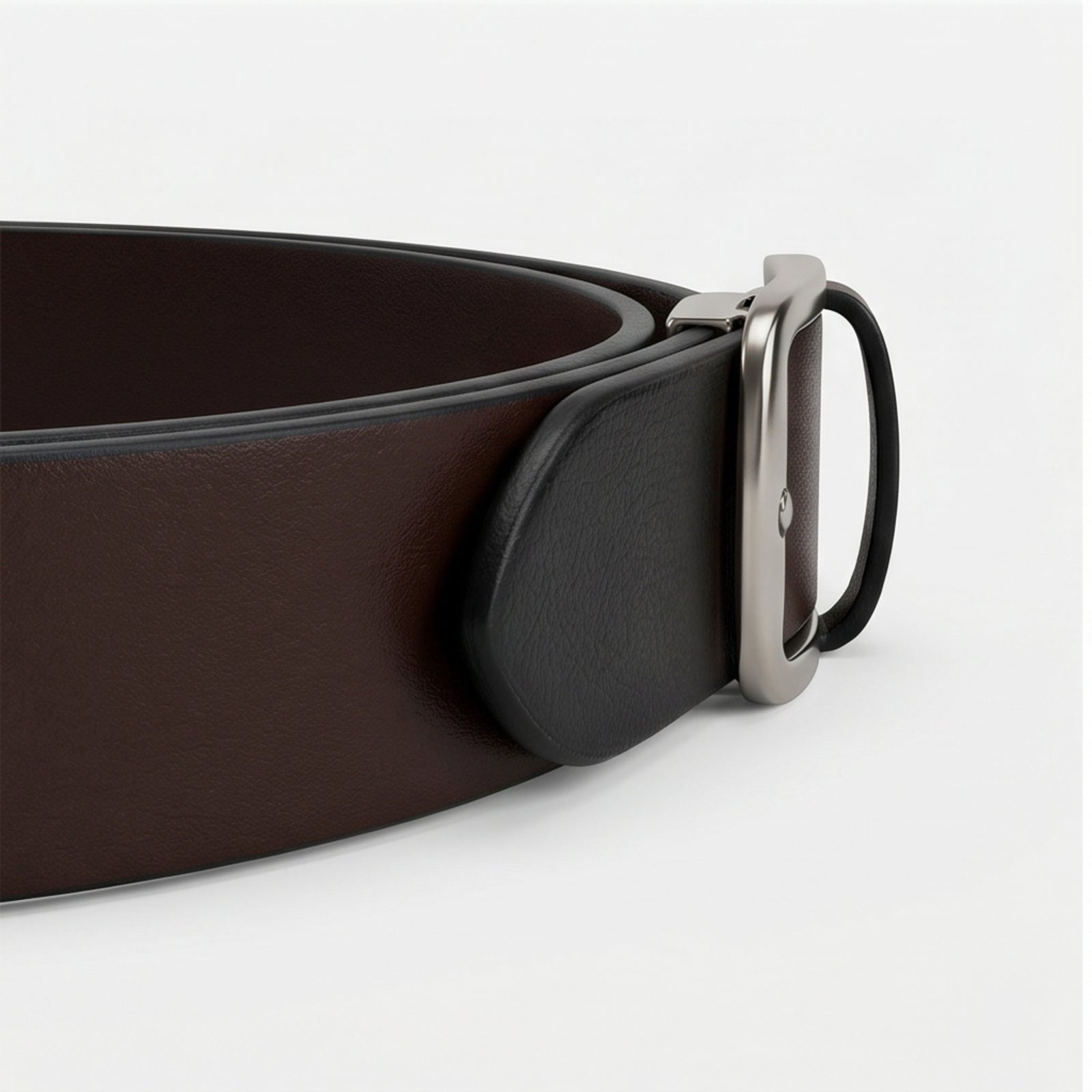 Women’s Elegant Skinny Black Genuine Leather Belt with Polished Gold-Tone Buckle-3