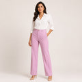 Women's Blush Elegance Straight Fit Trousers-1