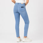 Women's Light Blue Skinny Fit Denim Jeans-2