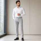 Men's Desert Sand Slim Fit Formal Trousers-1
