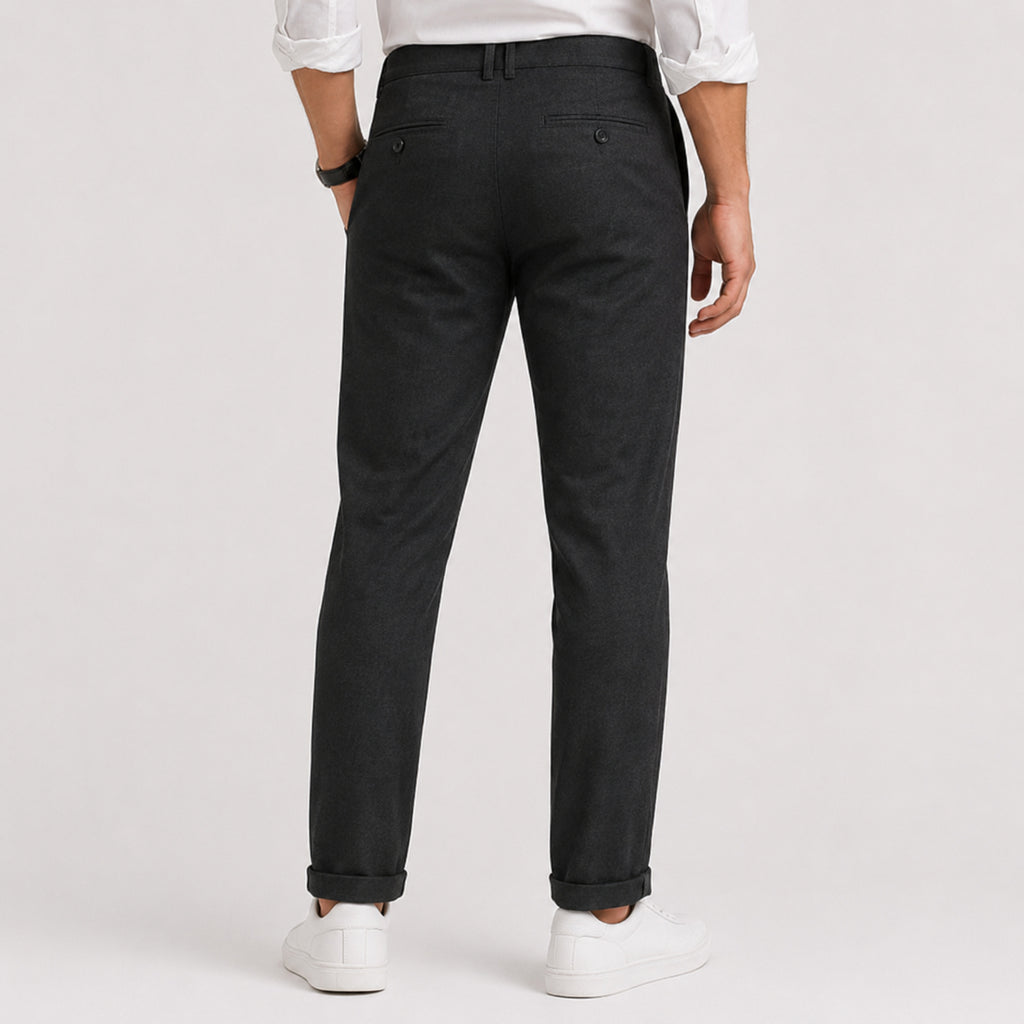 Men's Premium Charcoal Slim Fit Casual Trousers-1