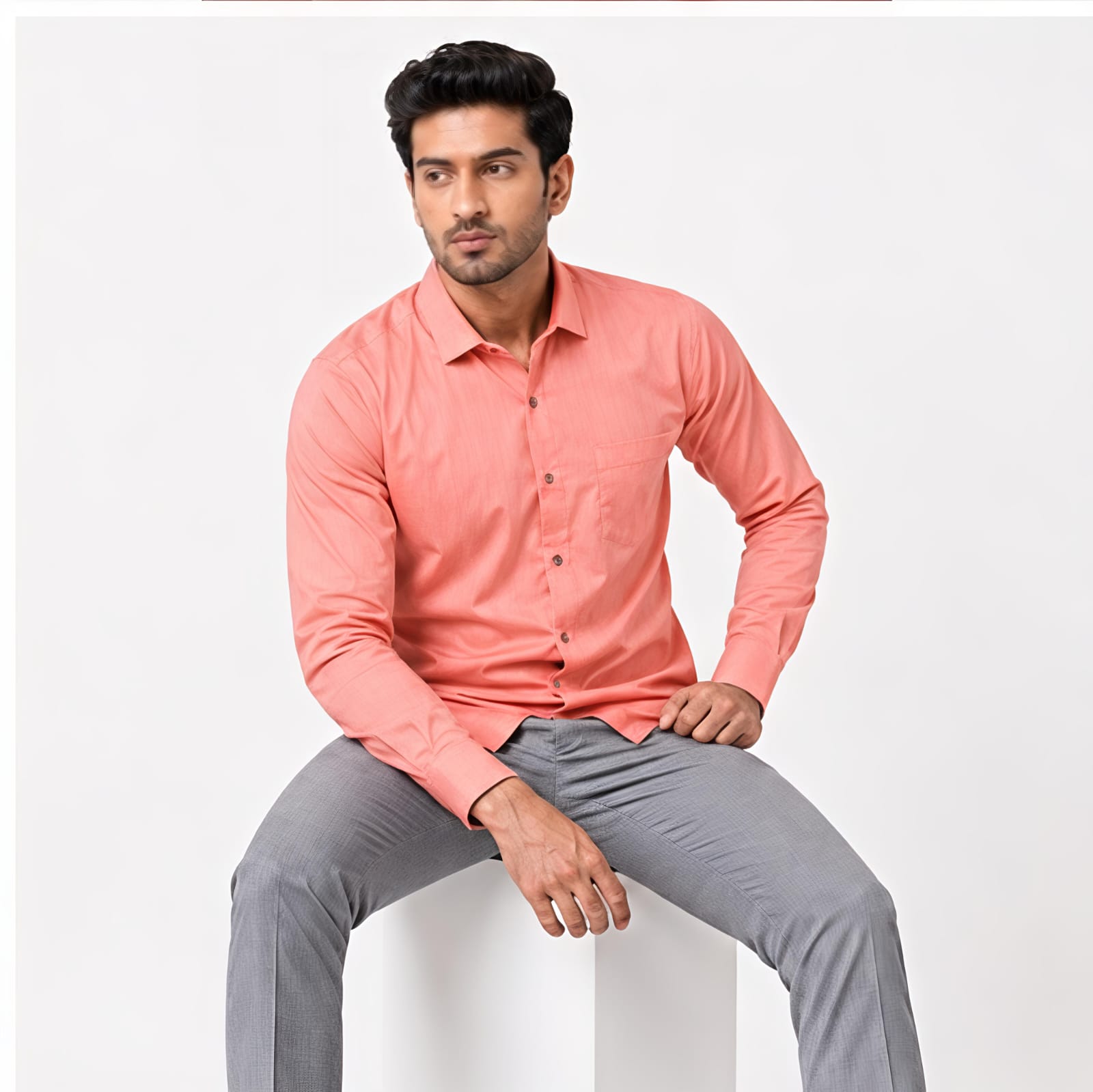 Men's Vibrant Hot Pink Executive Formal Shirt-3