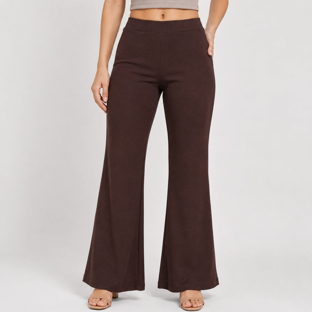 Women's Cocoa Luxe Flared Palazzo Pants-1