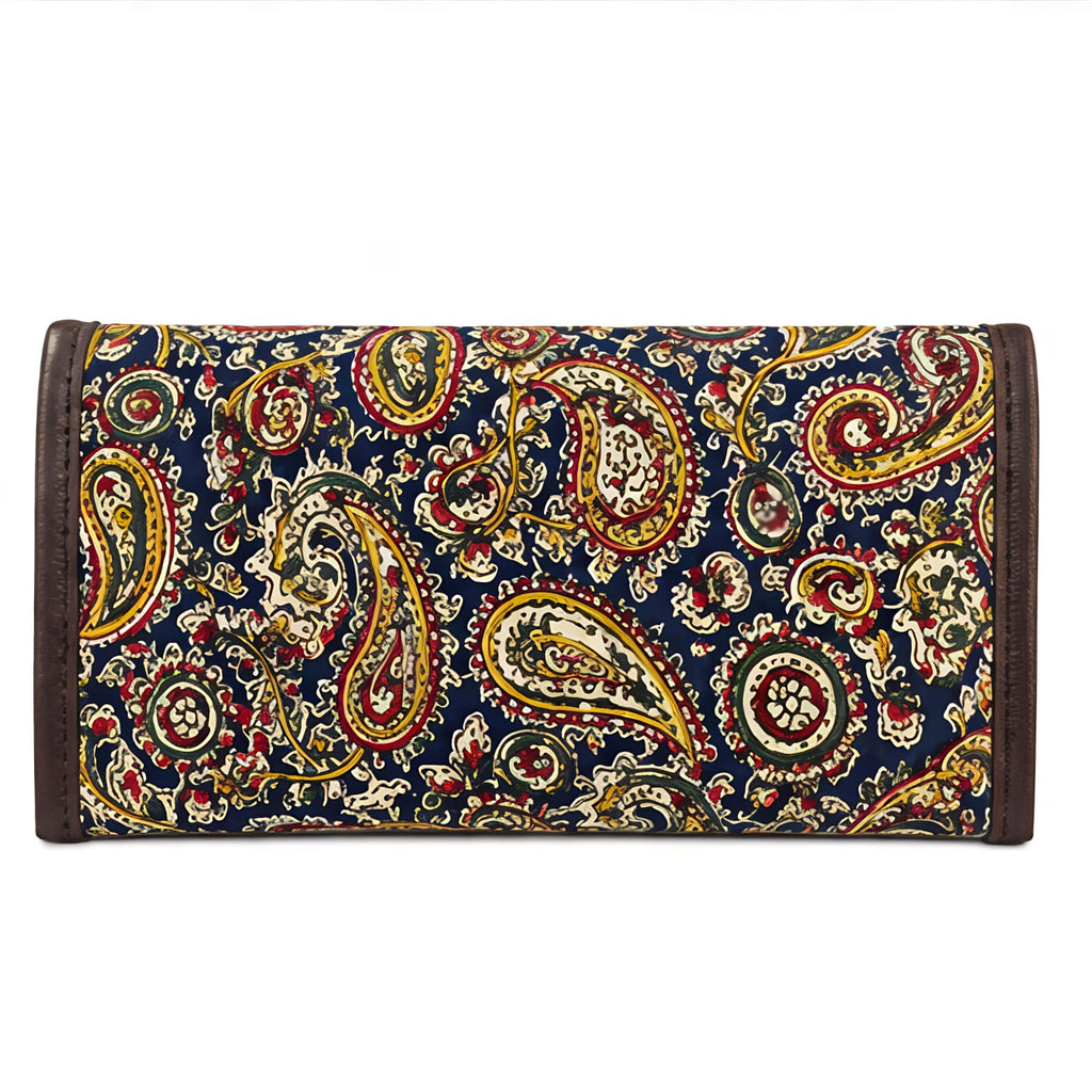 Vintage Paisley Foldover Clutch Wallet-2