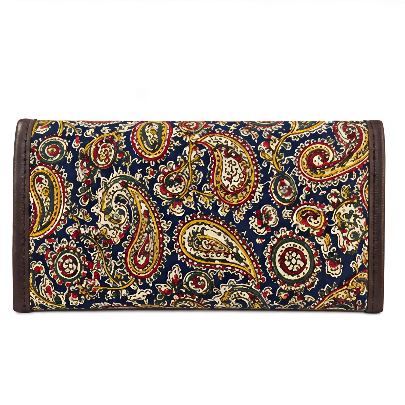 Vintage Paisley Foldover Clutch Wallet-2
