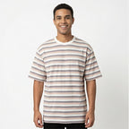 Men's Relaxed Fit Multi-Stripe Oversized T-Shirt-4