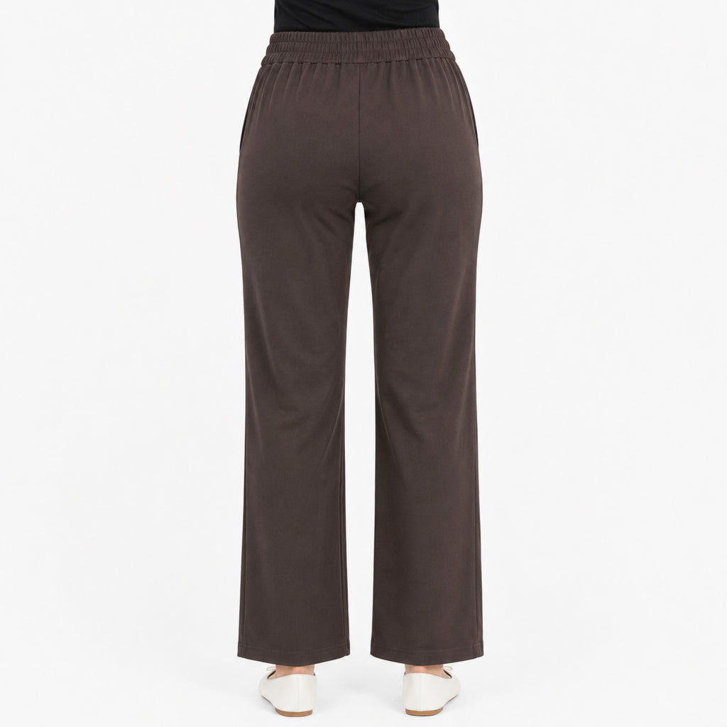 Women's Mocha Ease Relaxed Fit Lounge Trousers-3