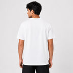 Men's White Graphic Logo Print Crew Neck T-Shirt-4