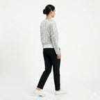 Women's Silver Sequin Open Front Party Shrug-3