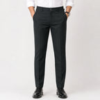 Men's Midnight Black Executive Slim Fit Formal Trousers-3