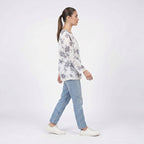 Ivory Blue Floral Long Sleeve Top-4