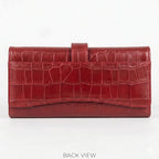 Crimson Luxe Croc-Texture Wallet-2