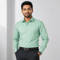 Men's Pista Green Solid Formal Shirt-2