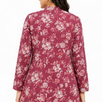 Women’s Maroon Floral Printed Jacket-4