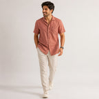 Men's Solid Mustard Casual Wear Shirt-1