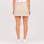 Women's White Denim Mini Skirt-4