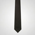 Men's Luxury Micro-Patterned Dark Brown Silk Formal Necktie-1