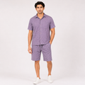 Men's Premium Purple Textured Co-ord Set for Casual & Vacation Wear-4