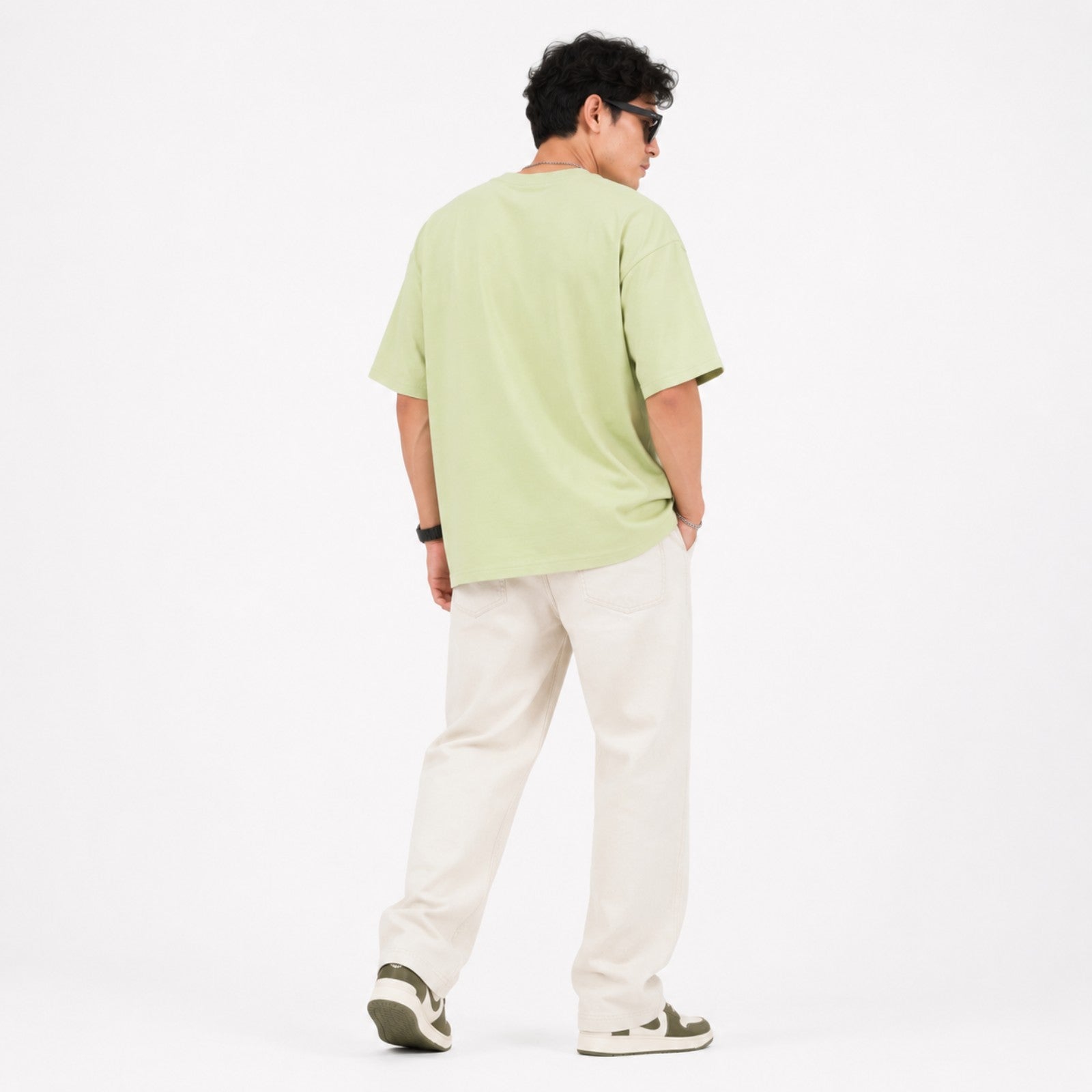 Men's Pista Oversized Minimal Typography T-Shirt-3