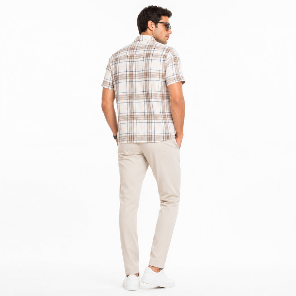 Men's Classic Checkered Half Sleeve Casual Shirt-2