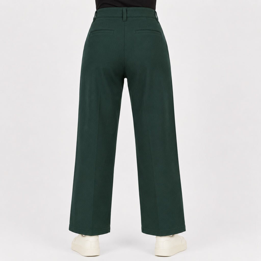 Women's Emerald Flow Wide-Leg Trousers-1